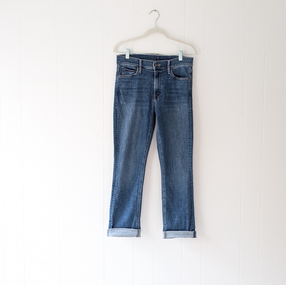 MOTHER Mid-rise Dazzler Ankle Fray This Time Next Year Jeans, size 29